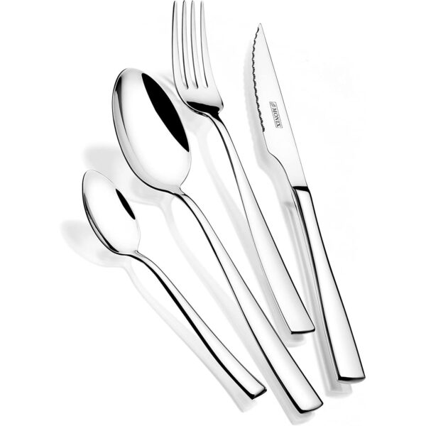 Monix Siena Cuberteria 24 piezas - acero inoxidable con cuchillo chuletero